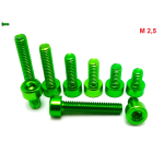 ZIELONE ALUMINIOWE ŚRUBY DIN 912 M2,5